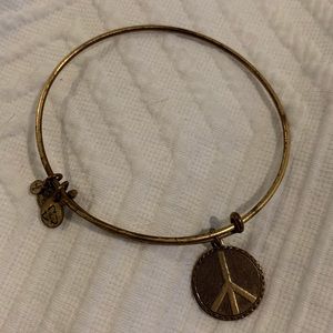 Alex and Ani Peace bracelet bangle, gold